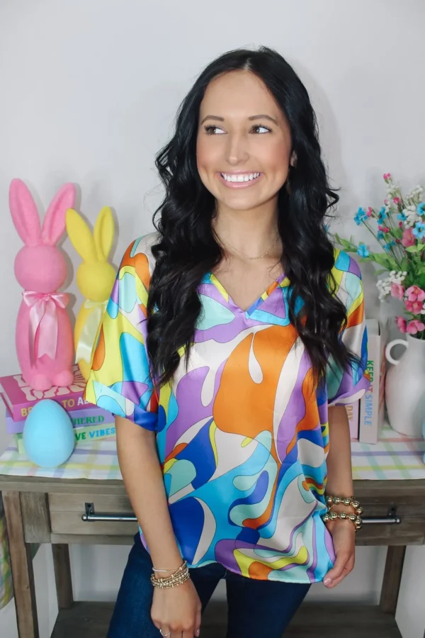 Allie Lynn's Boutique Printed Tops<Adrienne Madison "Modern Muse" Top