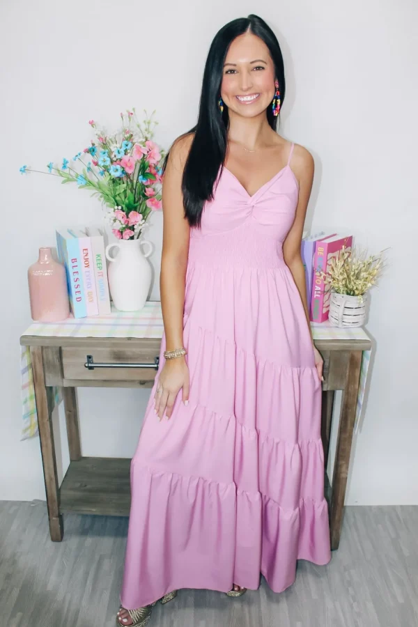 Allie Lynn's Boutique Maxi/Midi Dresses<Alexis Midi Dress "Lt Pink"