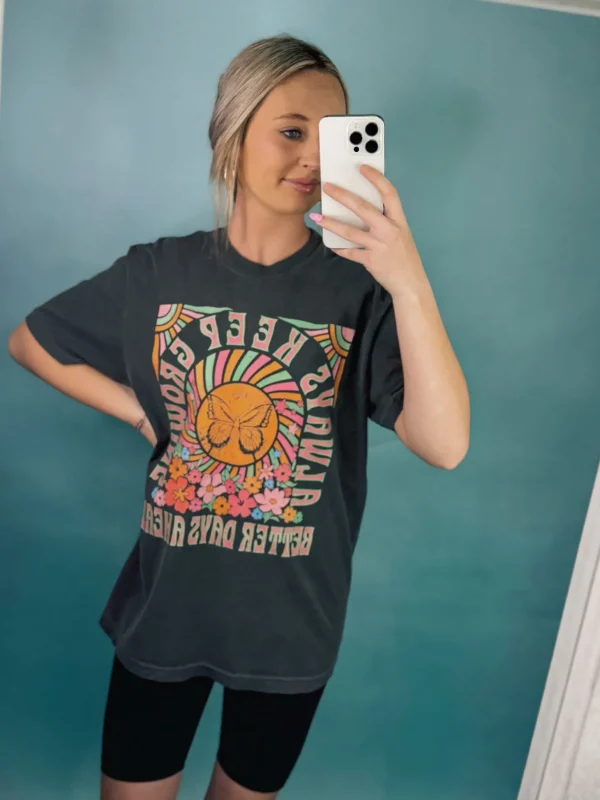 Allie Lynn's Boutique Graphic Tees<Always Keep Growing Graphic Tee "Pepper"