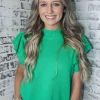 Allie Lynn's Boutique Solid Tops<Apple Green Sweater Top