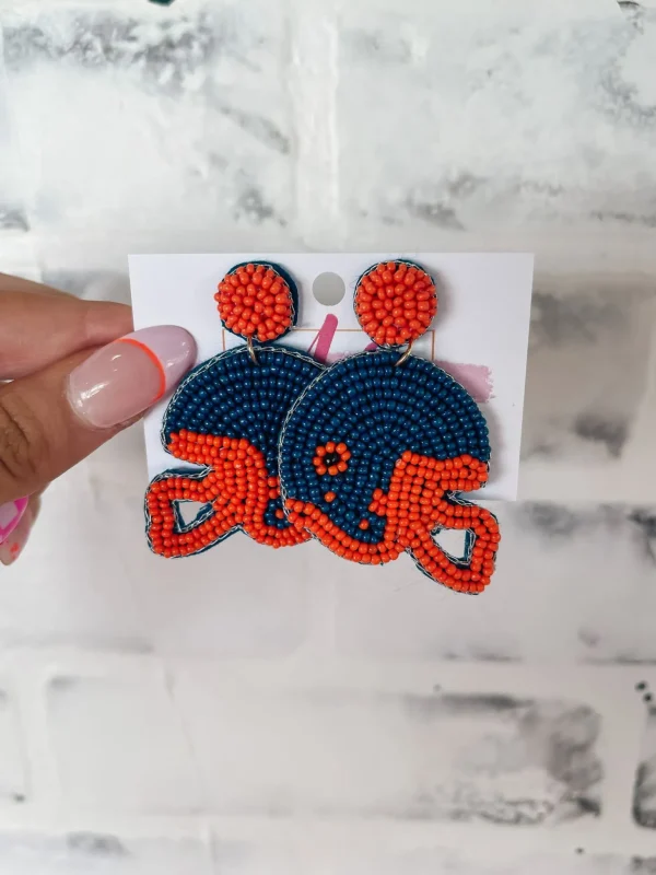 Allie Lynn's Boutique Jewelry<Auburn Helmet Earrings