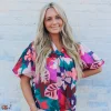 Allie Lynn's Boutique Printed Tops<Autumn Leaves Top