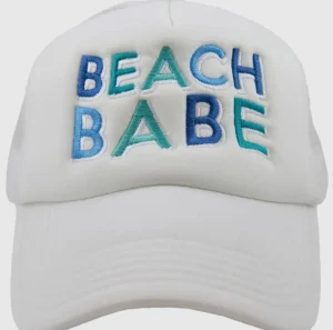 Allie Lynn's Boutique Trucker Hats<Beach Babe Trucker Hat "White"