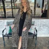 Allie Lynn's Boutique Sweaters/Jackets<Black And Gold Zebra Duster