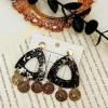 Allie Lynn's Boutique Hart Designs Jewelry<Black Coin Clay Earrings