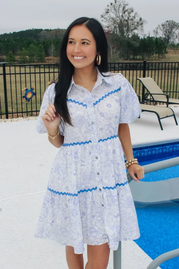 Allie Lynn's Boutique Spring Break Edit<Blue Paisley Dress