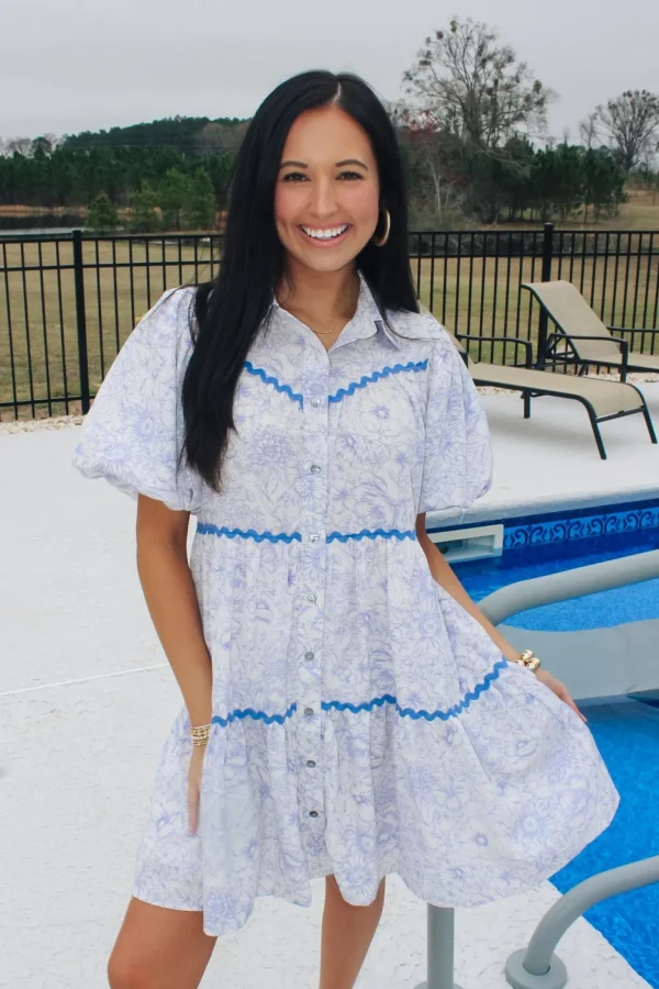 Allie Lynn's Boutique Spring Break Edit<Blue Paisley Dress