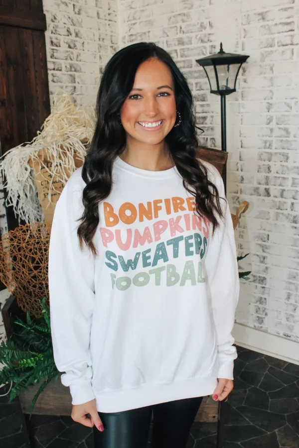 Allie Lynn's Boutique Graphic Tees<Bonfires / Pumpkins Sweatshirt