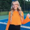 Allie Lynn's Boutique Solid Tops<Cara Top "Orange"