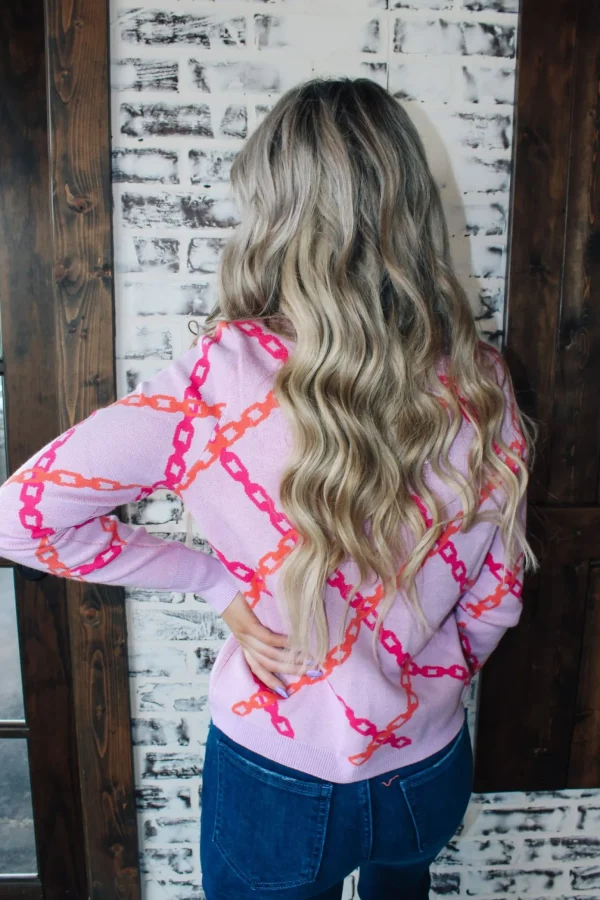 Allie Lynn's Boutique Sweaters/Jackets<Chain Print Sweater