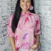 Allie Lynn's Boutique Printed Tops<Charming Cheetah Ruched Top "Pink"