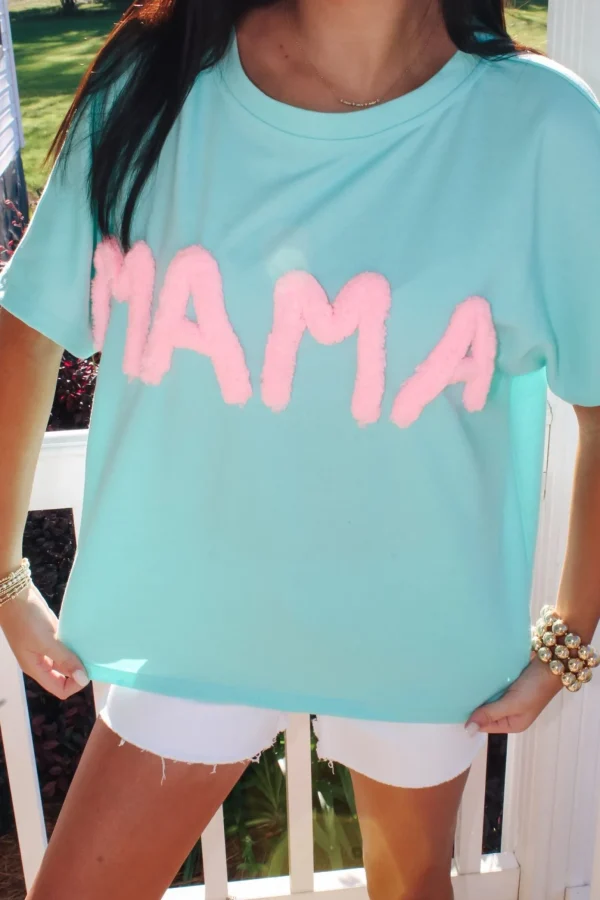 Allie Lynn's Boutique Graphic Tees<Chunky Fleece "Mama" Top