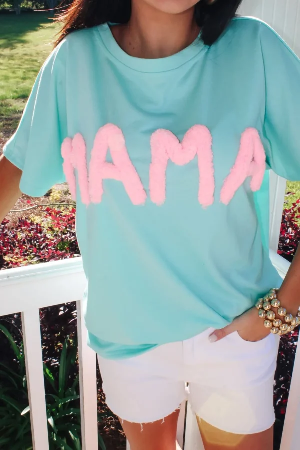 Allie Lynn's Boutique Graphic Tees<Chunky Fleece "Mama" Top