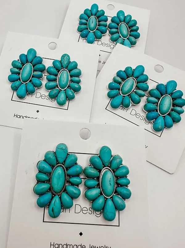 Allie Lynn's Boutique Hart Designs Jewelry<Coastal Cowgirl "Blue" Studs