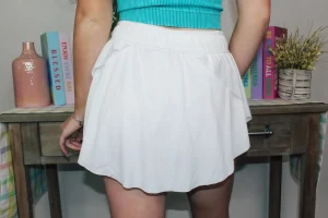 Allie Lynn's Boutique Shorts/Skirts<Crush The Court Athletic Skirt "White"