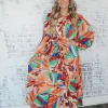 Allie Lynn's Boutique Printed Dresses<Day Dreaming Midi Dress