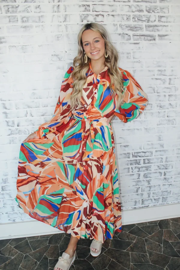 Allie Lynn's Boutique Printed Dresses<Day Dreaming Midi Dress