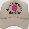 Allie Lynn's Boutique Trucker Hats<Don'T Worry Darlin' Trucker Hat "Khaki"