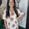 Allie Lynn's Boutique Printed Tops<Easy Tiger Cuff Sleeve Top