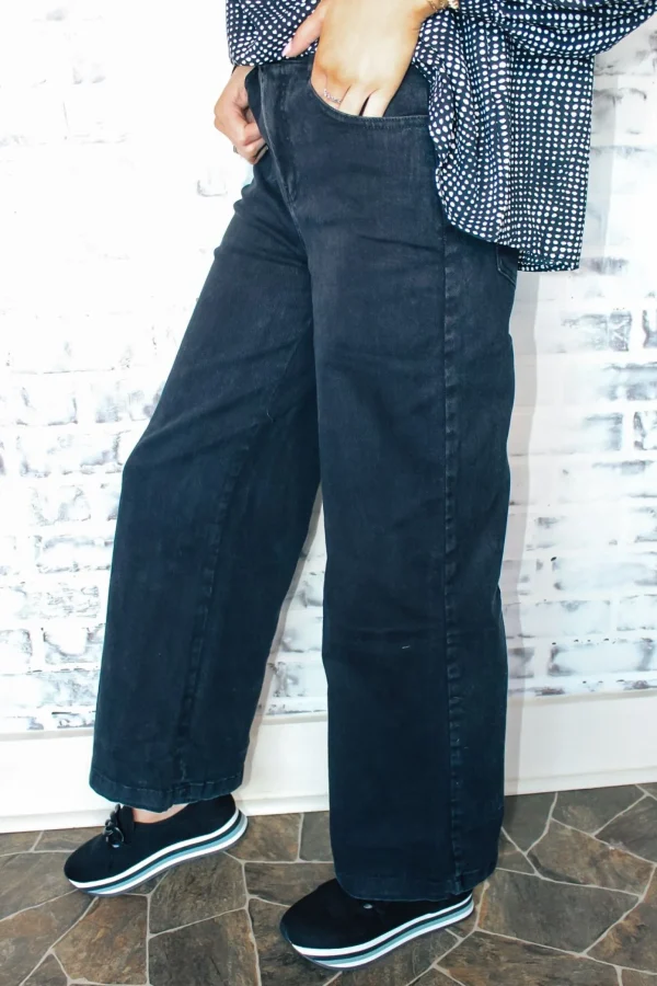 Allie Lynn's Boutique Pants<Entro Wide Leg Pants "Black"