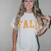 Allie Lynn's Boutique Graphic Tees<Fall Oversized Graphic Tee "Ivory"