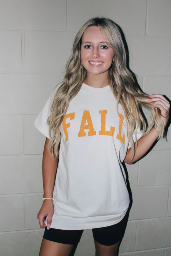 Allie Lynn's Boutique Graphic Tees<Fall Oversized Graphic Tee "Ivory"