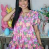 Allie Lynn's Boutique In Full Bloom<Feelin' Fuchsia Floral Dress