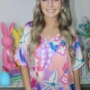 Allie Lynn's Boutique Printed Tops<Finley Floral Top