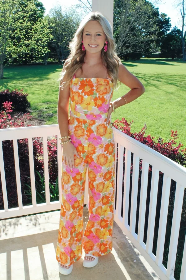 Allie Lynn's Boutique Rompers/Sets<Floral Showstopper Jumpsuit