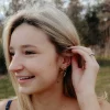 Allie Lynn's Boutique Hart Designs Jewelry<Gold Bow/Heart Earrings