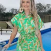 Allie Lynn's Boutique Rompers/Sets<Green Palms Collared Romper