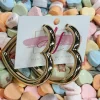 Allie Lynn's Boutique Jewelry<Heart Gold Hoops