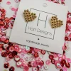 Allie Lynn's Boutique Hart Designs Jewelry<Heart Gold Stud