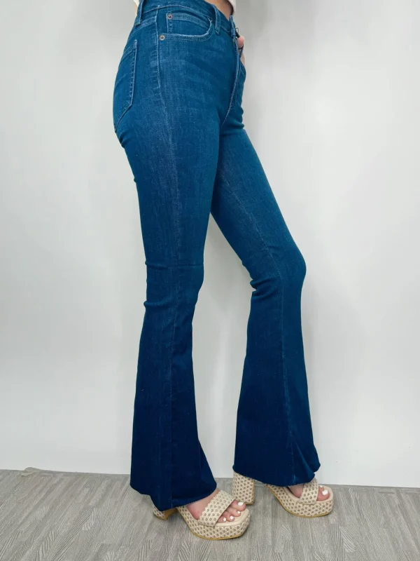 Allie Lynn's Boutique Pants<Hr Scissor Cut Bell Bottom "Dark Denim"