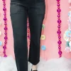 Allie Lynn's Boutique Pants<Hr Utility Wide Leg Jeans "Washed Black"