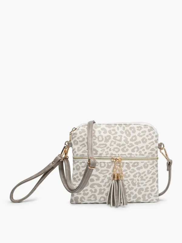 Allie Lynn's Boutique Gifts<Jen U0026 Co. Tara Wristlet "Cheetah-Grey/White"