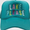 Allie Lynn's Boutique Trucker Hats<Lake Please Trucker Hat "Teal"