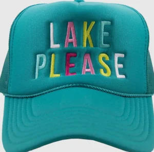 Allie Lynn's Boutique Trucker Hats<Lake Please Trucker Hat "Teal"