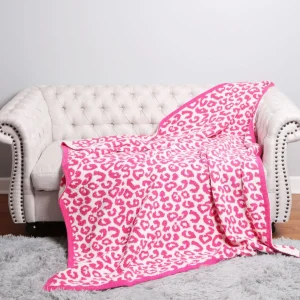 Allie Lynn's Boutique Gifts<Leopard Blanket "Hot Pink"