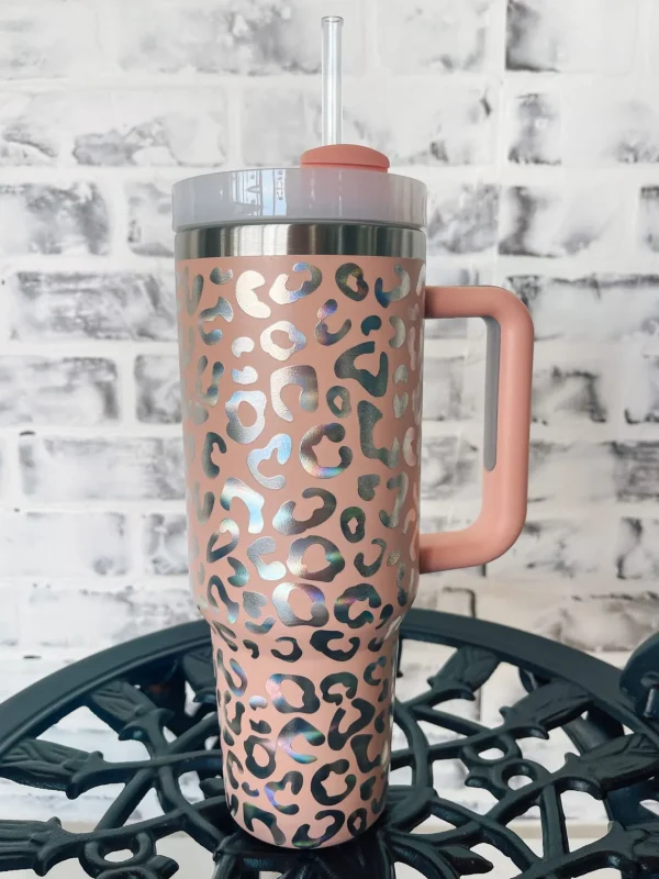 Allie Lynn's Boutique Gifts<Leopard Tumbler "Light Pink"