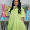 Allie Lynn's Boutique Solid Dresses<Loving Lime Mini Dress