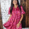 Allie Lynn's Boutique Printed Dresses<Magenta August Dress