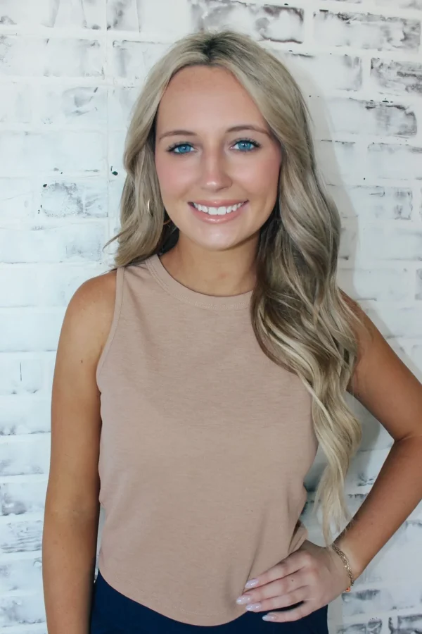 Allie Lynn's Boutique Solid Tops<My Style Top "Taupe"