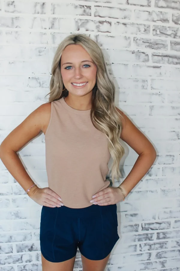 Allie Lynn's Boutique Solid Tops<My Style Top "Taupe"