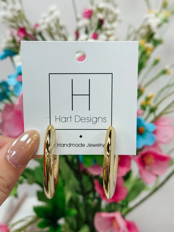 Allie Lynn's Boutique Hart Designs Jewelry<Perfect Gold Hoops