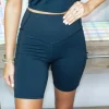 Allie Lynn's Boutique Shorts/Skirts<Power Sculpt Biker Shorts "Black"