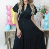 Allie Lynn's Boutique Solid Dresses<Spring Fever Dress "Black"