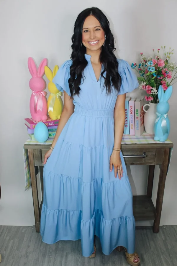 Allie Lynn's Boutique Maxi/Midi Dresses<Spring Fever Dress "Chambray"