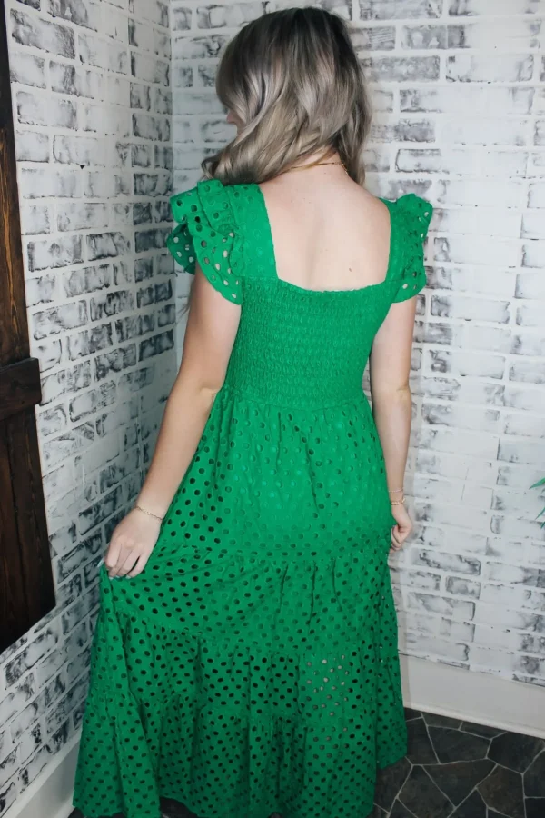 Allie Lynn's Boutique Maxi/Midi Dresses<Spring Fling Midi Dress "Green"