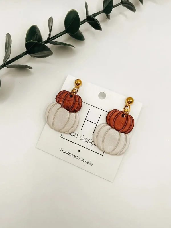 Allie Lynn's Boutique Hart Designs Jewelry<Stacked Pumpkins Earrings